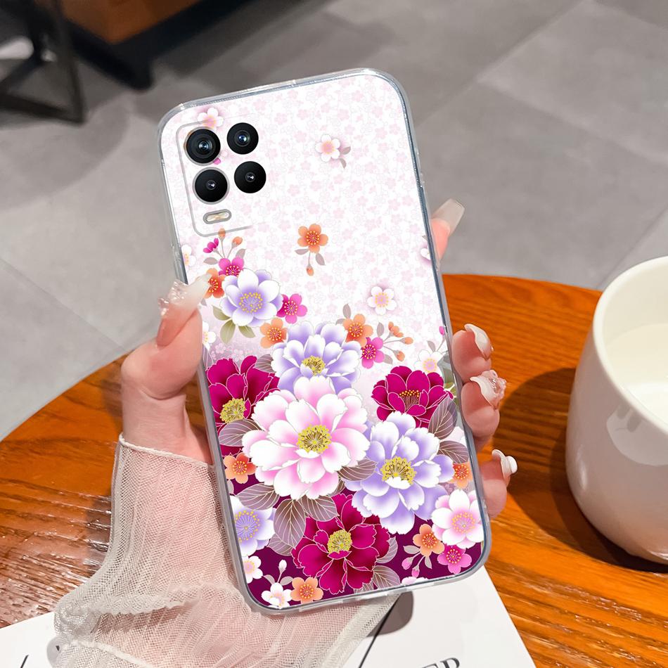 Für Realme 8 Pro Handyhülle Kreatives Tintenbild Weiches TPU Klares Silikon Anti-Drop Rückseite Für Realme8 4G 5G 8Pro Funda Capa