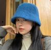 New autumn and winter face bucket hat women's versatile plush bucket hat trendy hat warm basin hat