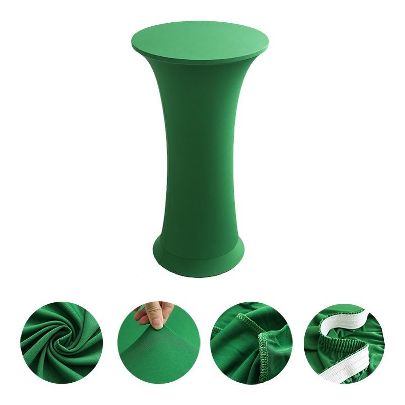 Premium Spandex Round Table Cover Elastic Skirt for Hotel Wedding Banquet Decor
