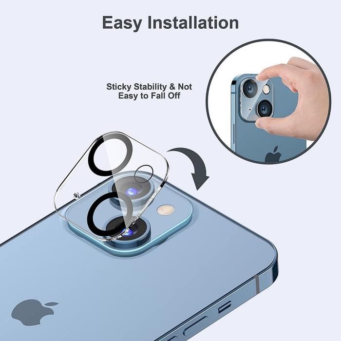 2 Verres Trempés Ecran et 2 Protections Caméra Arrièrepour iPhone 13 Pro Max (6,7")