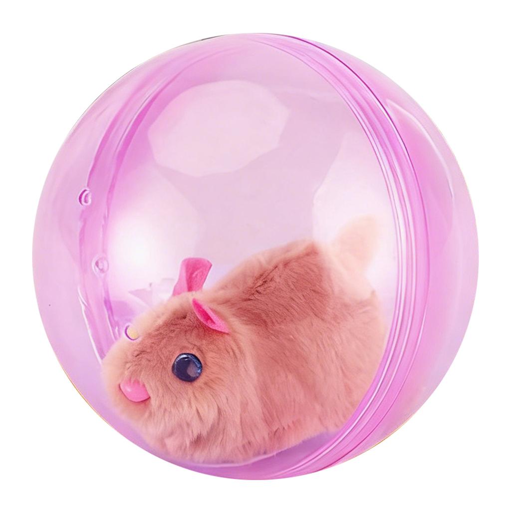 Peluche Interattivi Criceto Rotolante-Palla Attiva Coniglio Elettrico-Criceto Palla Rotolante Trasparente Giocattolo Esercizio Piccoli Animali