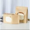 50pcs Kraft Paper Bakery Bags With Window Tin Tie Lock Perfect For Cookies & Coffee High-Quality Kitchen & Restaurant Supplies