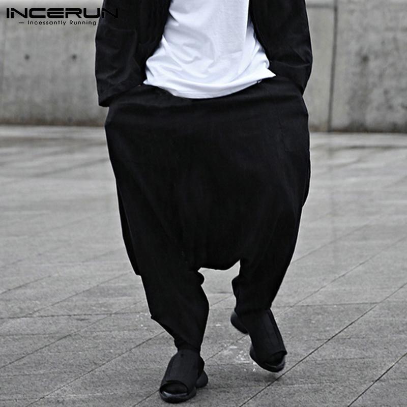 INCERUN Pantaloni Moda Uomo Harem Pantaloni Solidi Larghi Drop Crotch  Pantaloni Lunghi acquista in modo economico — spedizione gratuita,  recensioni reali con foto — Joom
