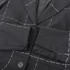 Escada 5014339 Wool Windowpane Jacket 38 blackUsed
