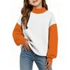 Kids Casual Printed Raglan Long Sleeve Lightweight Sweatshirt for Everyday Wear