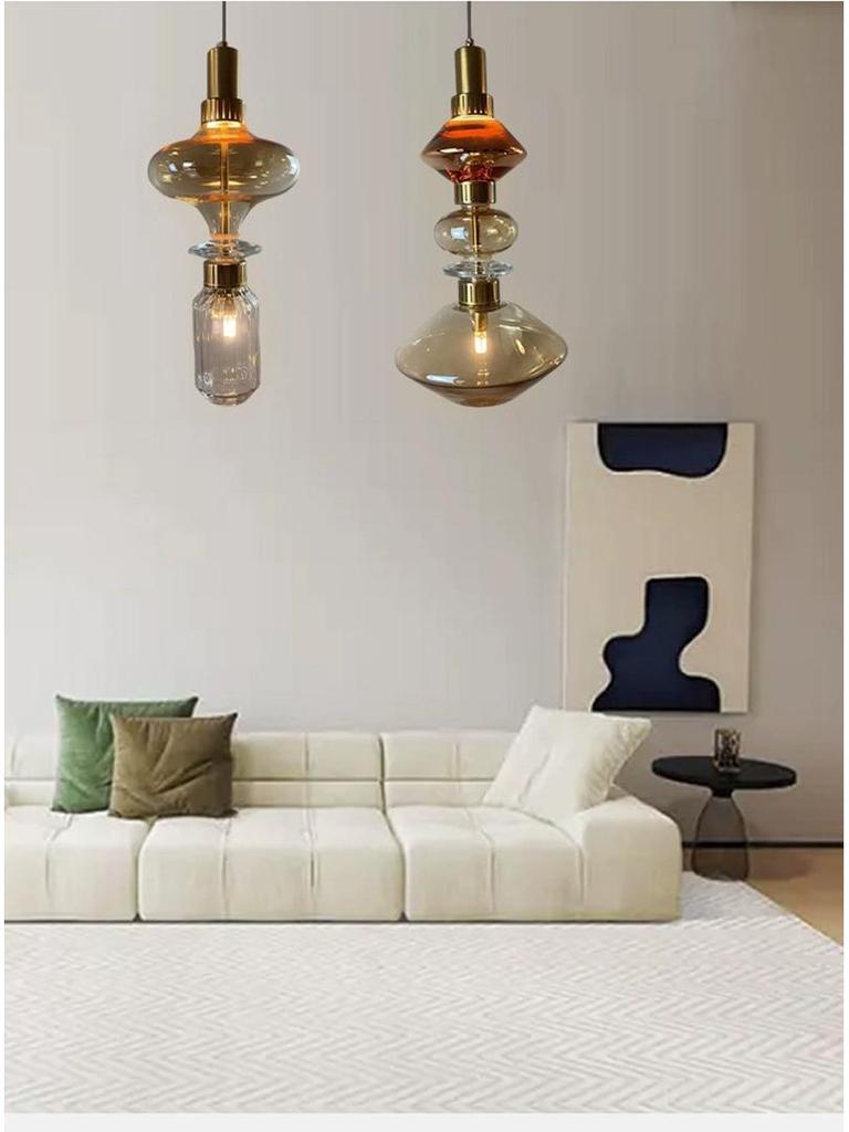 Modern European Glass Chandelier for Restaurant, Bedroom, or Stairwell