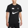 Nike Alphabet Logo Print Short-Sleeve Basketball Jersey Men Tops Black FJ2307-010