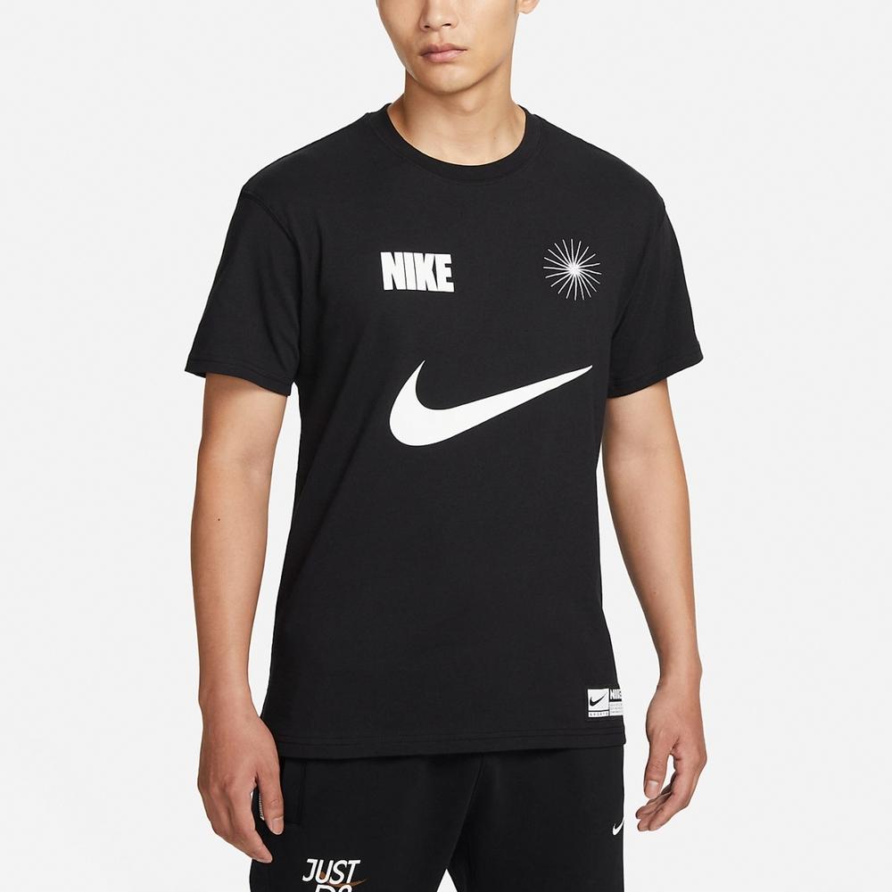 Nike Alphabet Logo Print Short-Sleeve Basketball Jersey Men Tops Black FJ2307-010