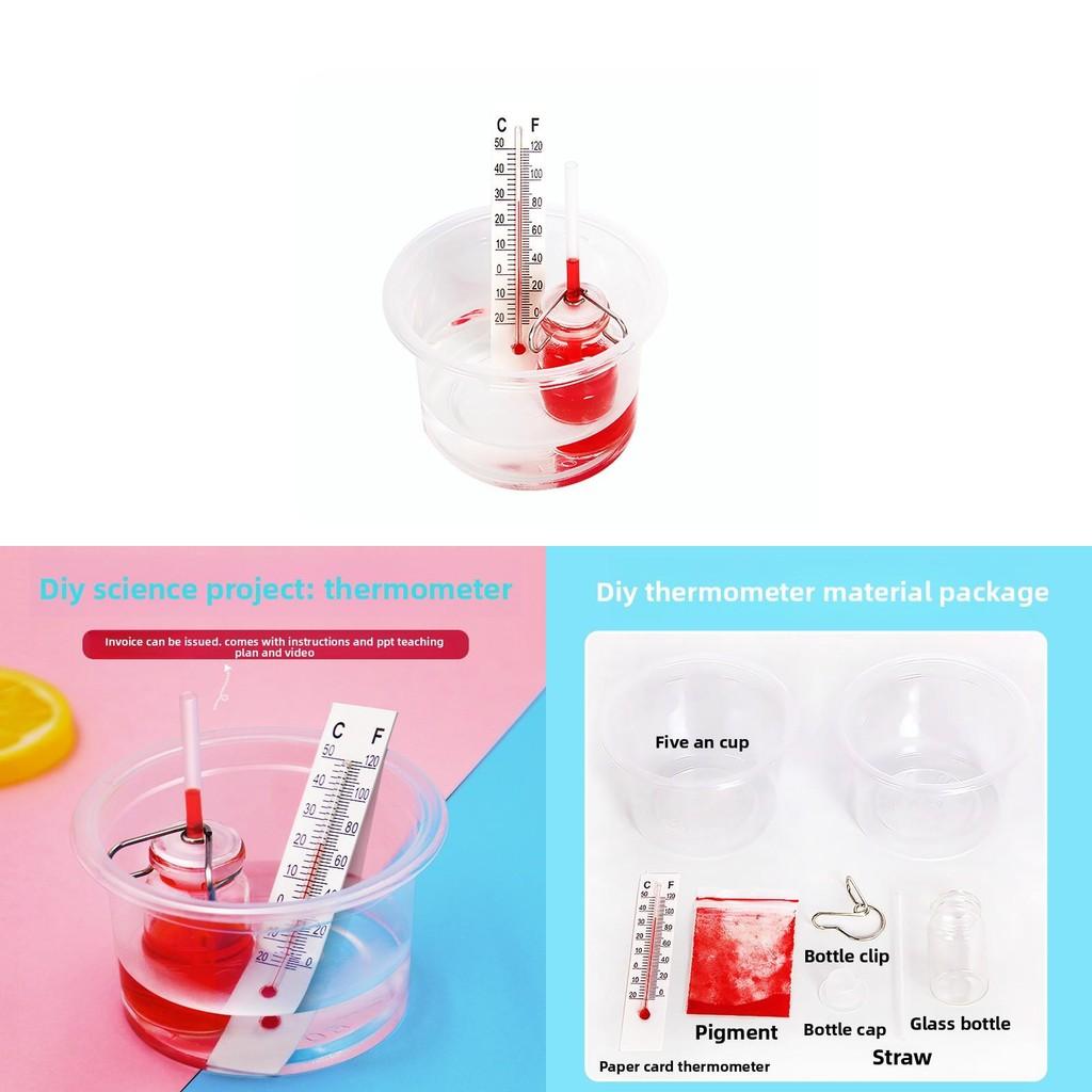 Science Experiment Diy Thermometer Kit With Fun Materials For Kids Educational Activity