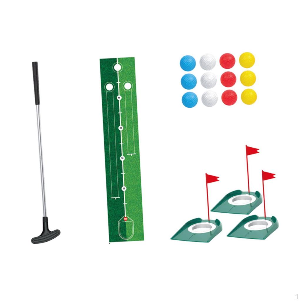 Kids Golf Set Play Mat Versatile Interactive Training with Balls for Children Adults
