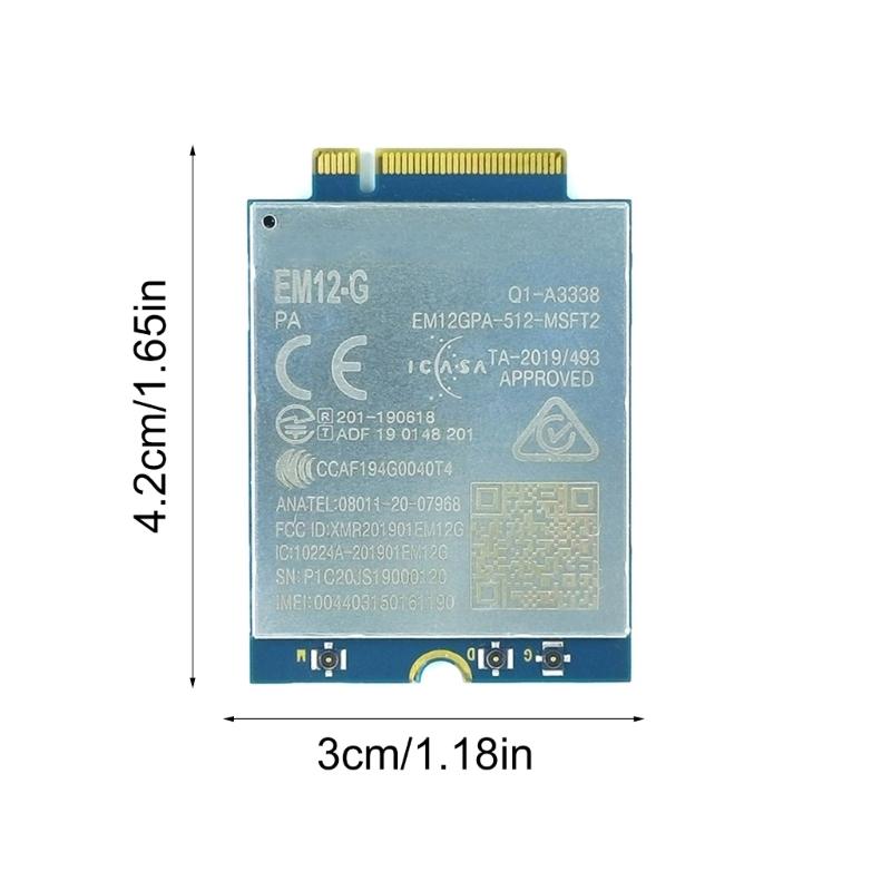 EM12G Cat12 4G Module EM12G 600Mbps Downlink 150Mbps Uplinks Data Rates 4G Module for Various Applications