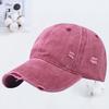 Adjustable Peaked Cap Broken Hole Sunscreen Hats Fashion Baseball Hats  Man Women Outdoor Sports