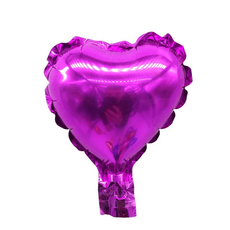 5-Inch Heart & Star Foil Balloons for Birthday Party or Wedding Decorations