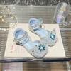 Children's Crystal Sandals 2026 Season Children's Sweet Bag Head Princess Shoes Children's Rhinestone Hollow Sandals