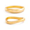 Punk Style Metal Texture Matte Bracelet, Fashion Style Irregular Glossy Spring Buckle Bracelet