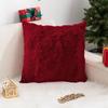 Christmas Tree Throw Pillowcover Jacquard Cushion Cover Soft Christmas Plush Pillowcase  Sofa/Bed