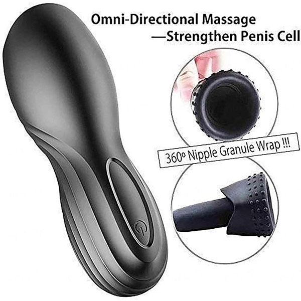 Male Masturbator Glans Vibrator 10 Speed Delay Sex Glans Trainer Penis Massager Head Penis Trainer Male Sex Products Male Adult Products