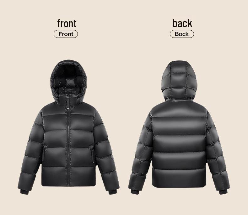 Black Gold Goose Down Hooded Jacket 2023 - Thickened Winter Edition for Couples