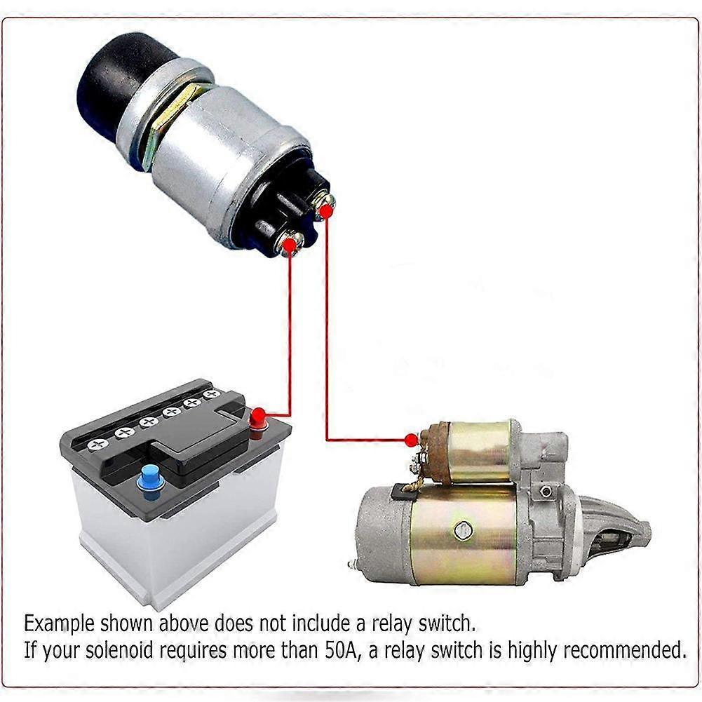 Car Boat Track Engine Switch Horn Push Button Start Waterproof 60A