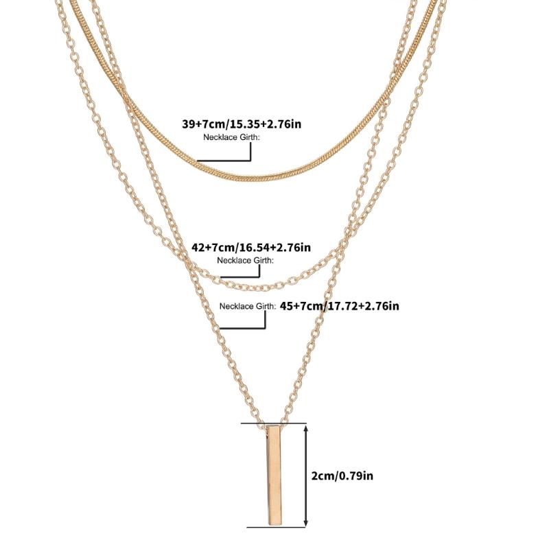 Multi Layer Necklace Stackable Designs Gold Silver Jewelry Lightweight Collarbone Chain Handmade Gift For Her