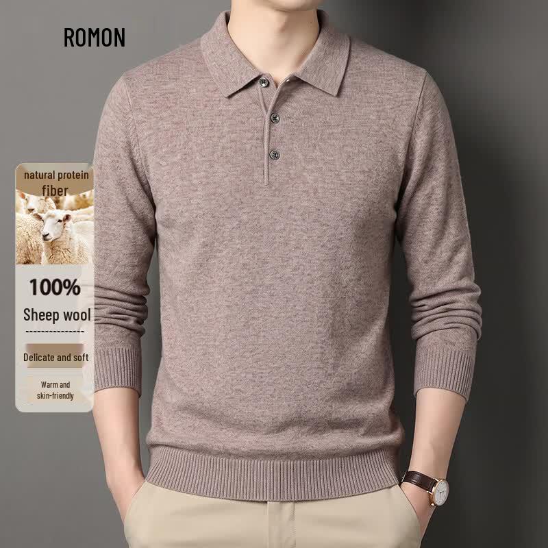 Romon Men s 100% Pure Wool Turtleneck Sweater XL