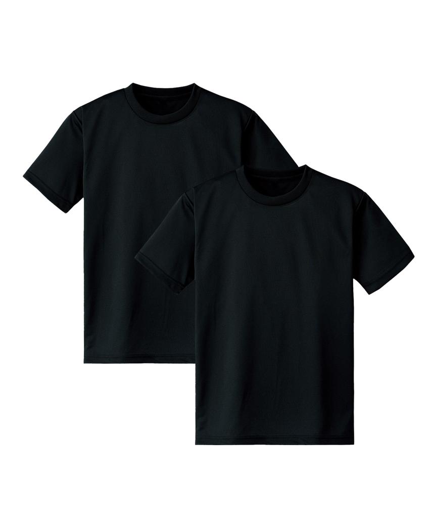Muji [2Pack] Mooz Poly Mesh Air Cool Dry Round Unisex Short Sleeve T-Shirt