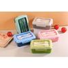 Dreifach-Bento-Box Mikrowellengeeignet Tragbarer Lunchbehälter Mit Besteck Für Erwachsene Schüler Büro Schule Zuhause