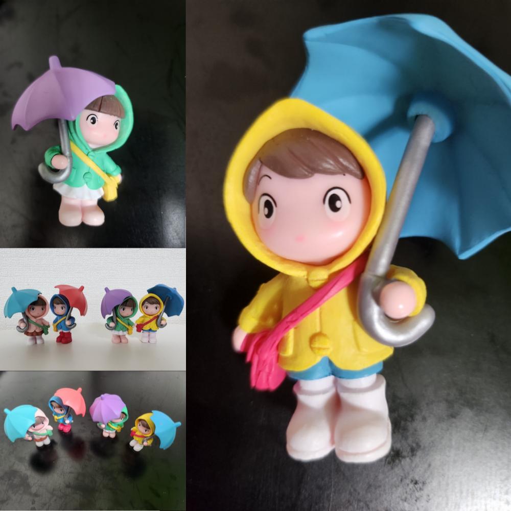 Lovely Sweet Umbrella Girl Figure Set of 4 All