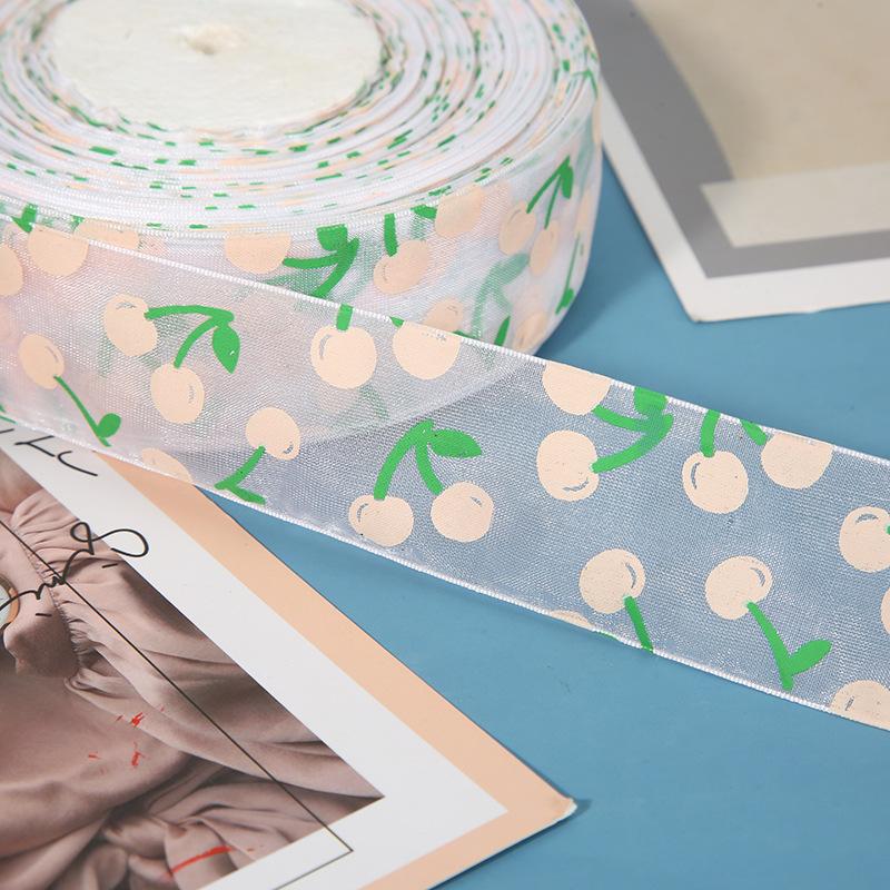 

Прозрачная лента из пряжи Snow Yarn, корейская пряжа, печать Cherry Diy Xiaoxiangfeng, подарочная упаковка, украшение подарочной коробки, лента для печати Light orange * 100 yards/roll = 91m