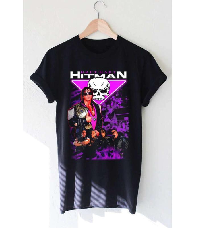 Bret Hart Hitman Popular Wrestling Superstar Black Unisex Shirt Unisex T-Shirt XXXXL