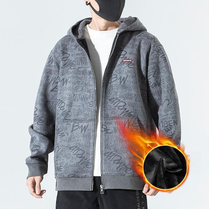 

Кардиган на молнии, свитер мужской с капюшоном, осенне-зимняя мужская зимняя флисовая спортивная куртка большого размера 5XL