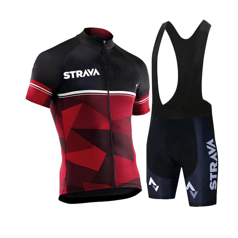 Bicycle Cycling Suit Short-sleeved Suit Men's Spring Summer Road Cycling Suit Quick-drying Breathable Mountain Bike Cycling Suit