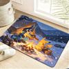 Ash Ketchum and Pikachu City Lightning Print Non-Slip Doormat Soft Floor Mat