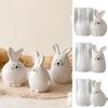 Cute Easter Bunny Silicone Mold DIY Crafts Non-Stick 3D Rabbit Mold Reusable Flexible Soap Making Mold Offices Decor