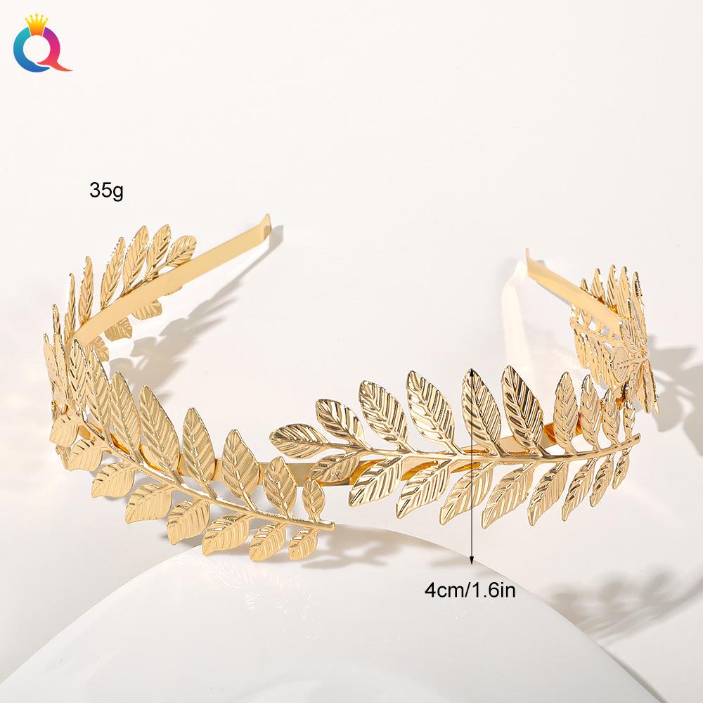 

Ободок из металлических листьев Популярный ободок для невесты Золотая заколка для волос Аксессуары для волос