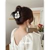 Pearl Camellia Hairpin Korean ins Gentle Wind Simple Back Head Tie Hair Accessories Grab Clip Women's