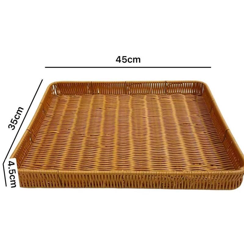 Rattan Style Square Storage Basket
