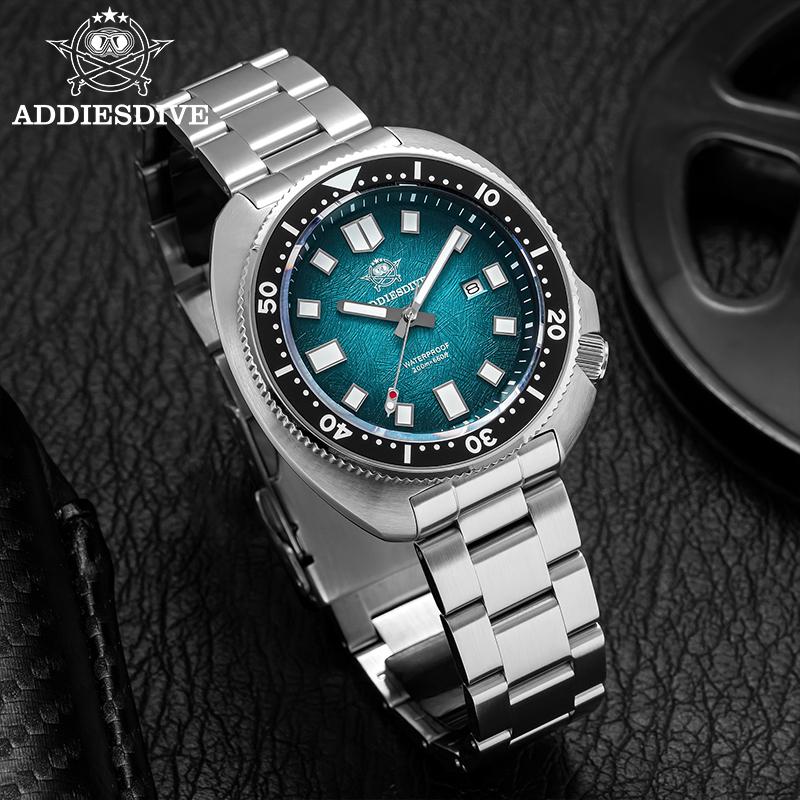 ADDIESDIVE NEW Men's Watch Sapphire Glass AR Coated Quartz Watches AD2511 Reloj Hombre 20Bar Waterproof Luminous Diving Watches