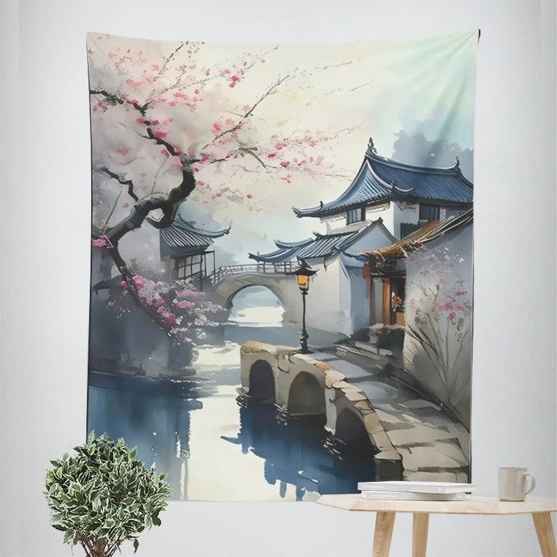 

Китайский стиль ретро украшение дома гобелен украшение дома офис гостиная гобелен 150x130cm