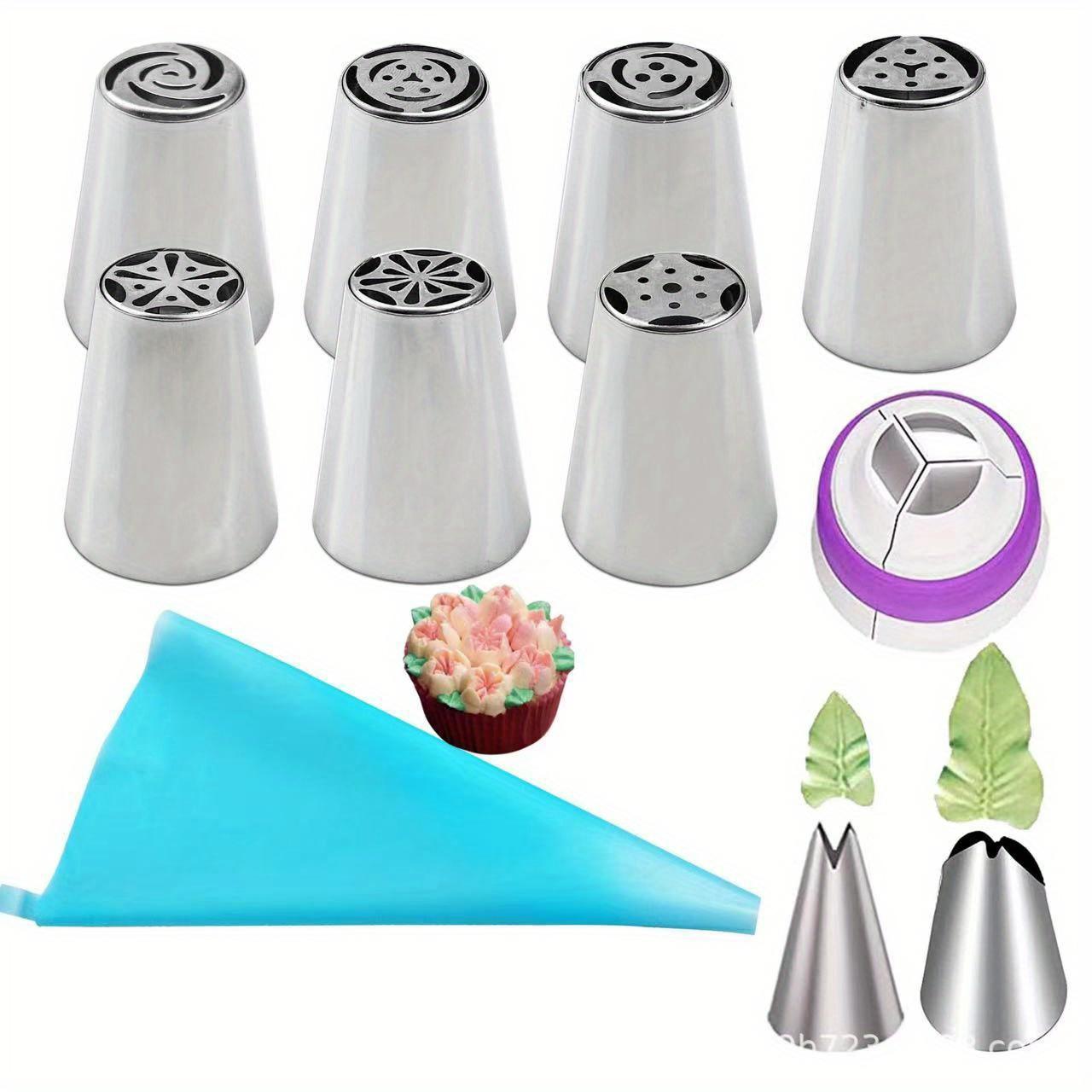 

9pcs Stainless Steel Piping Tips Set - Perfect for Cupcakes, Cakes & Cookies - Essential Baking Tools for Home Chefs