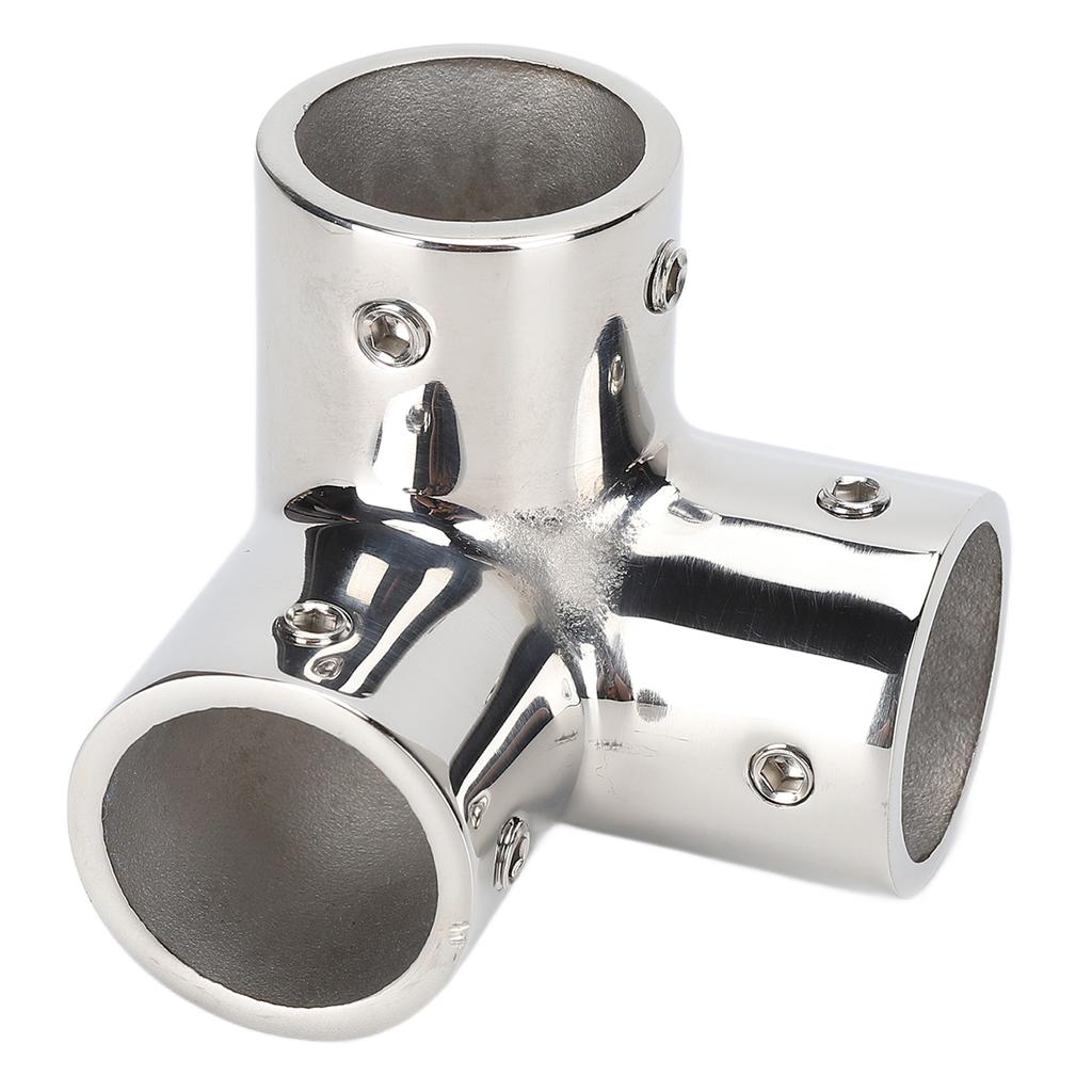 3 Way Corner Tee Joint 316 Stainless Steel Mirror Polished Yacht Hand Rail Elbow Pipe Fittings