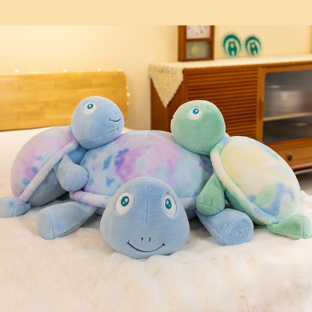 Flauschiges Grünes Schildkröten Plüschtier Stoffpuppe Meeresschildkröte Tierpuppe Geschenk für Kinder
