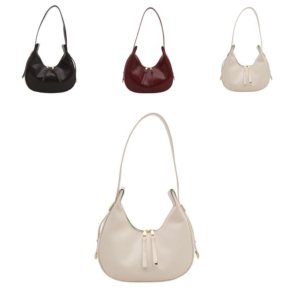 Pu Water Dumpling Shape Crossbody Bag With Zipper Closure For Daily Use