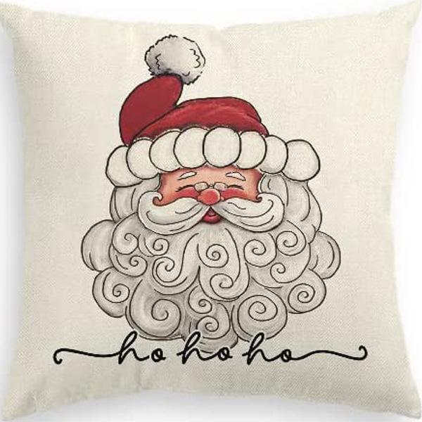 Christmas Cartoon Pillow Cover, Santa Claus, Reindeer, Snowman, Cute Pillowcase, Home Celebration, Red Creative Gift