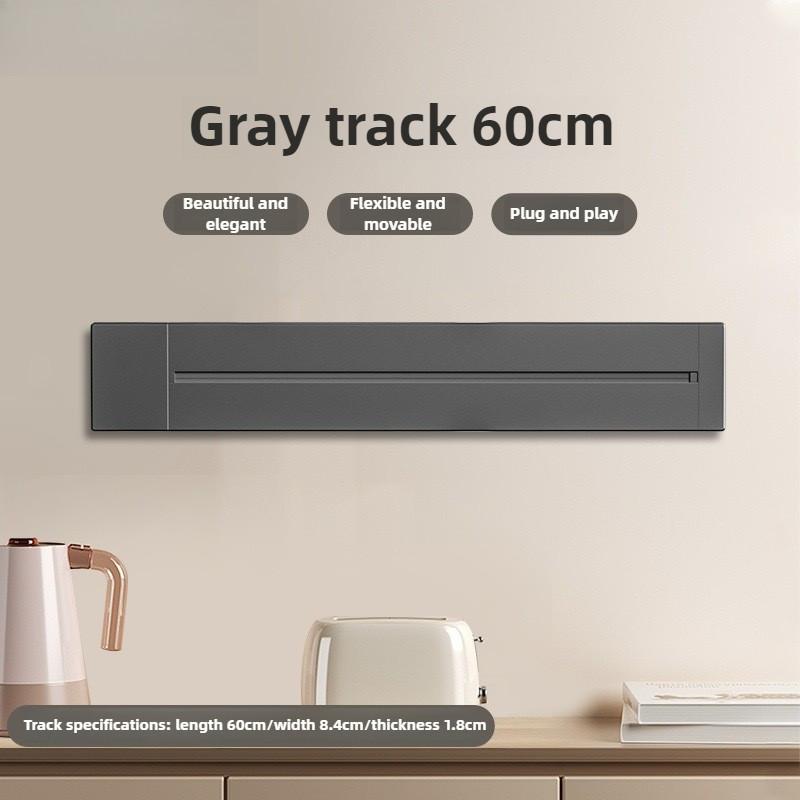Multi-way Plug Movable Track Power Socket Adapter Wall Power Sliding Rail Socket Home Kitchen Appliances