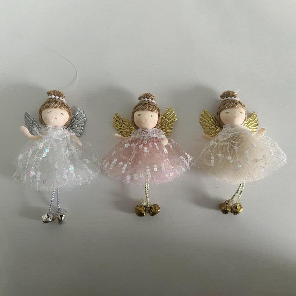 Christmas Angel Ornamentation Doll Pendants Fabric Decors For Tree Fireplace Window Safe Design MultiOccasion Use