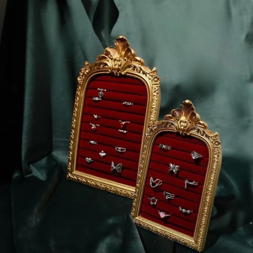 Vitrine Samt Ohrring Ring Regale Vintage Rahmen Displayständer Kommode