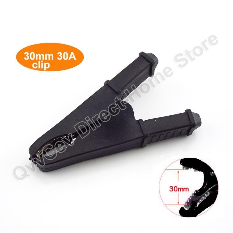 Alligator Clip Insulated Crocodile Clamps Adapter Battery Clip Fits for Welding 2mm 4mm Banana Plug Test Lead Black Color