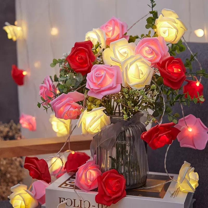 LED Rose String Lights - Bedroom Decoration & Wedding Proposal Props