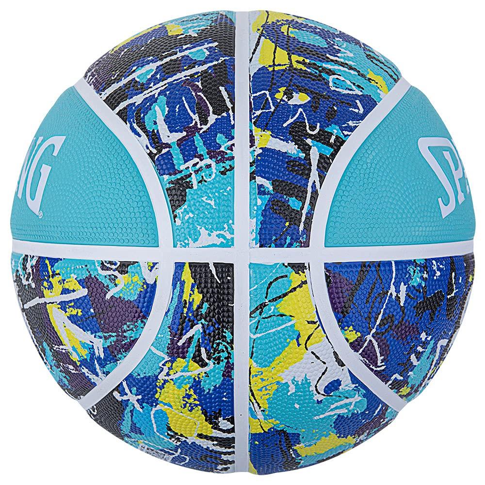 Spalding Graffiti Blue Basketball, Size 5